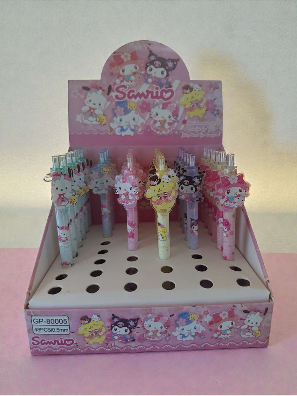 Sanrio Pastel Character Retractable Gel Pens - Pink, Yellow, Blue